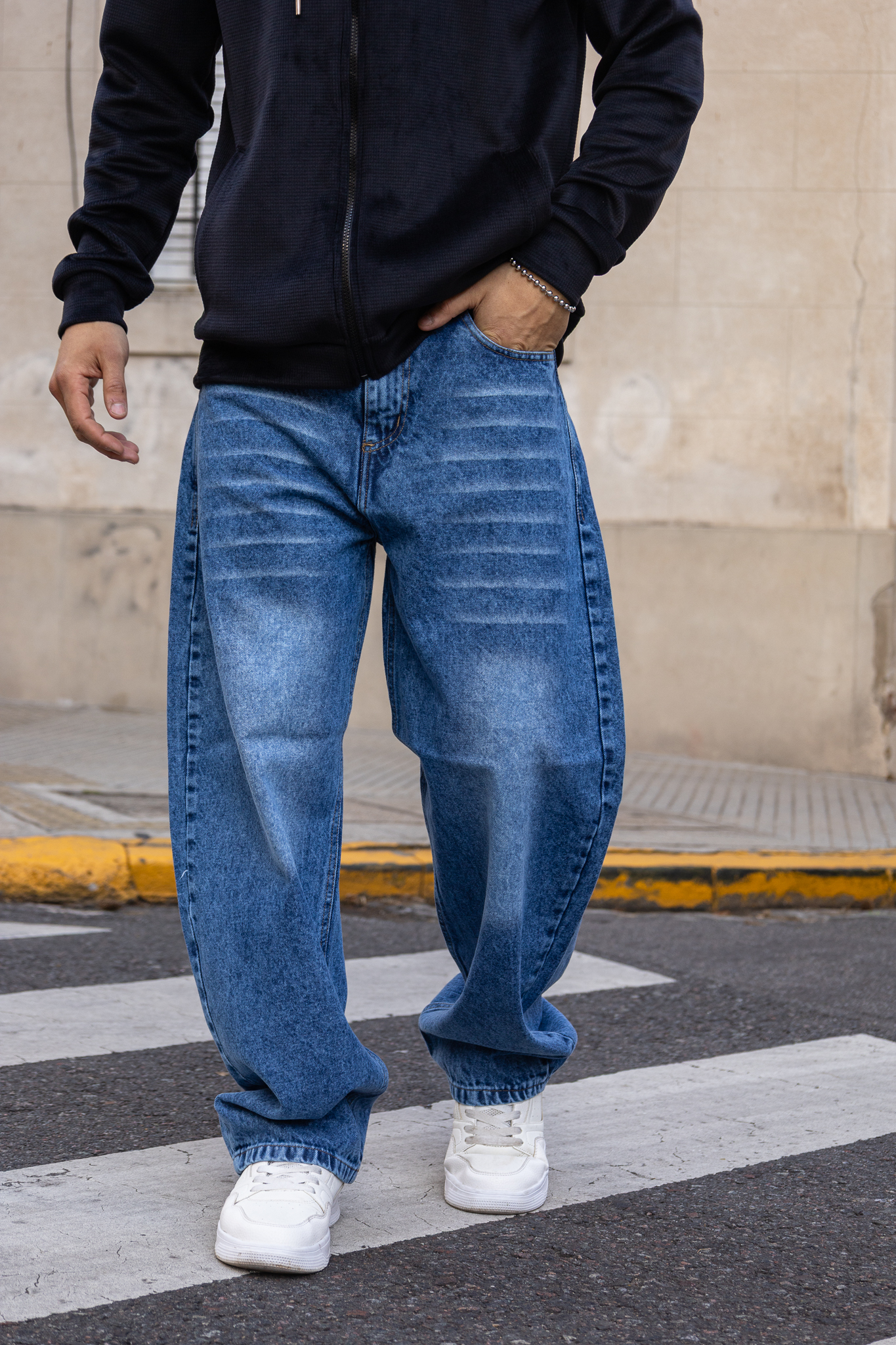 Baggy Azul Stone Lavado Vintage